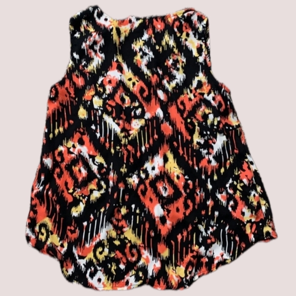 Ophelia Roe Multicolor Abstract Light Weight Tunic Tank Top S - Picture 2 of 7